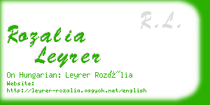 rozalia leyrer business card